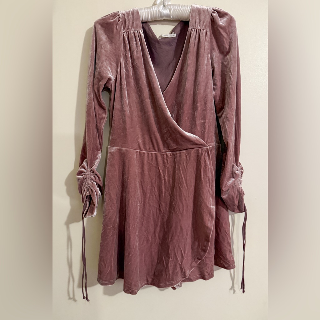 Urban Outfitters Goldmine Velvet Romper